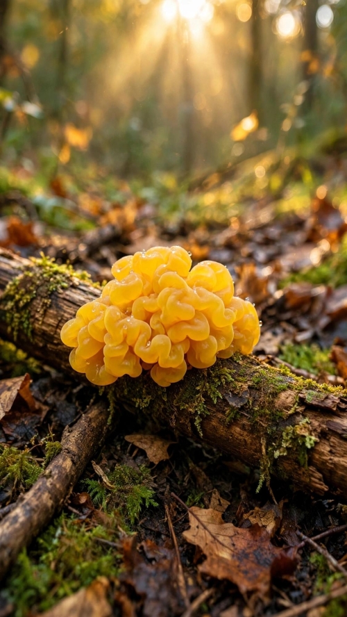 Cerebro amarillo: la gelatina más bonita del bosque Cerebro amarillo: la gelatina más bonita del bosque